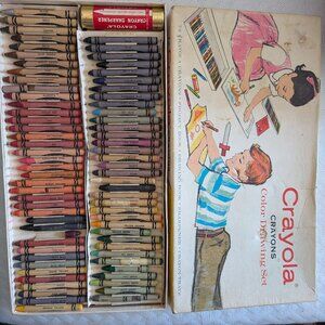 Vintage Crayola Crayons with  sharpener